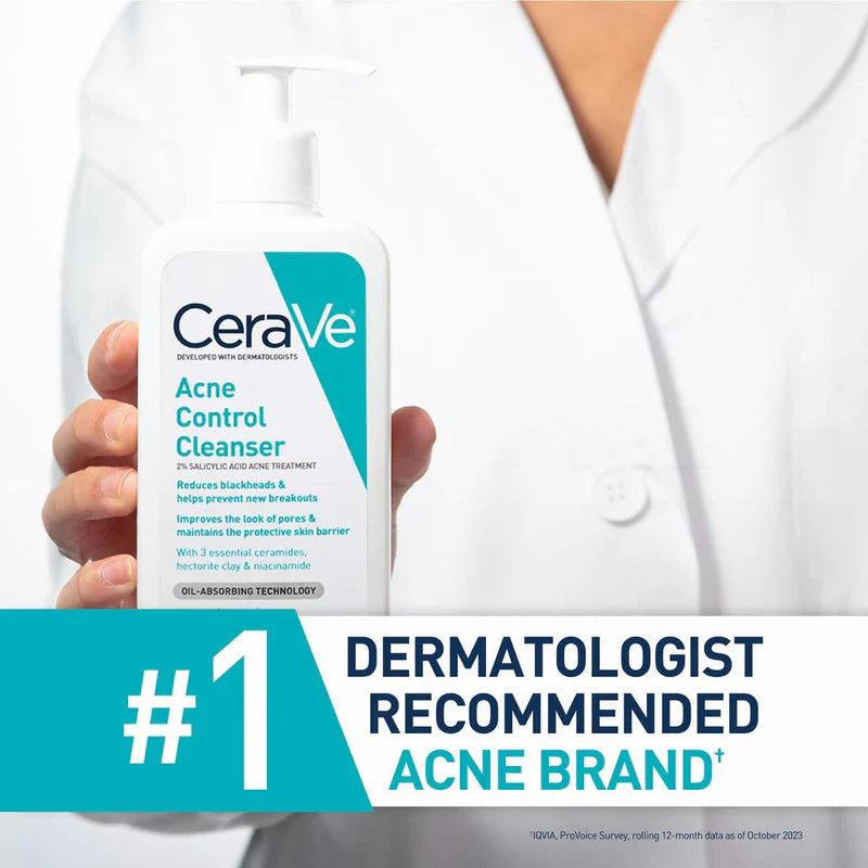 CeraVe Acne Control Cleanser 2% Salicylic Acid Acne Treatment