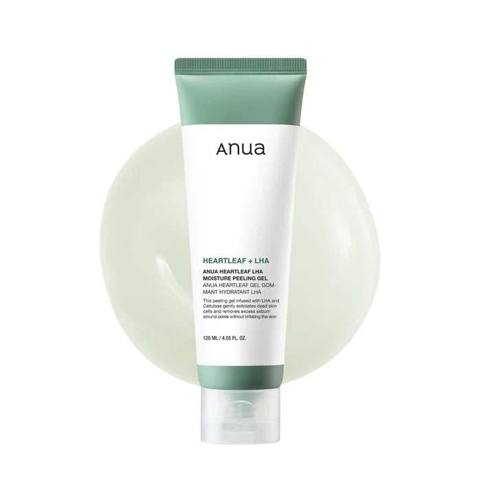 Anua Heartleaf LHA Moisture Peeling Gel tube with green cap
