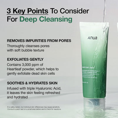 Anua Heartleaf + BHA Pore Deep Cleansing Foam 150ml