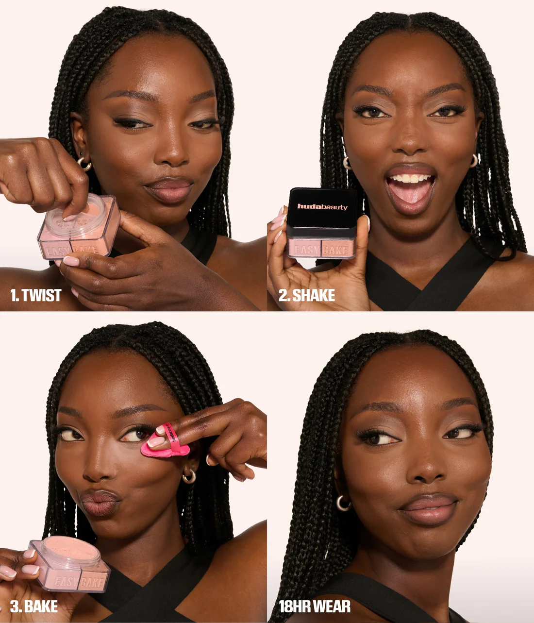 Huda Beauty - Easy Bake Duo Loose Powder - Cherry Peach