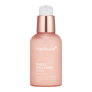 Medicube Triple Collagen Serum 4.0 soft-pink dropper bottle