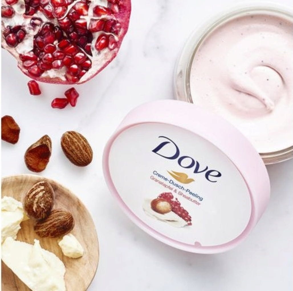 Dove Pomegranate Seeds & Shea Butter Exfoliating Body Polish Moisturizing Cream